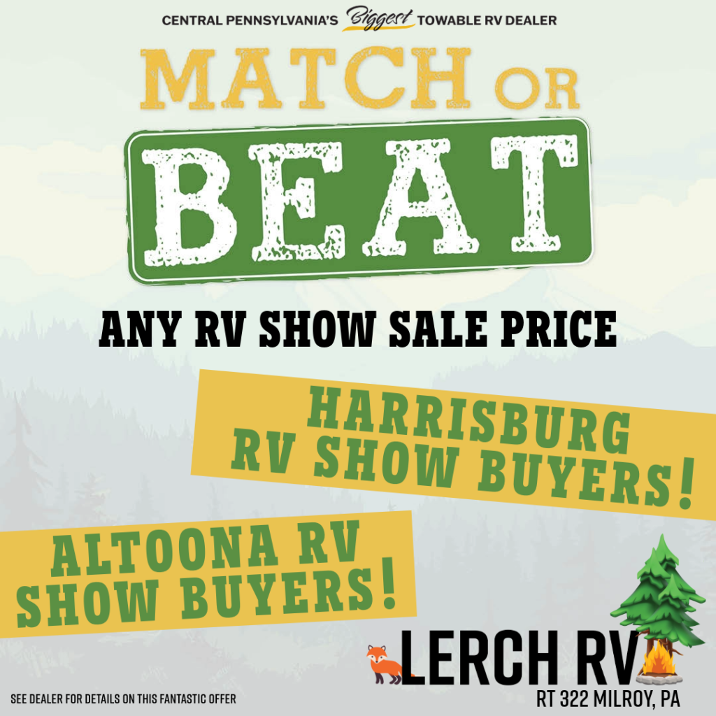 Match or Beat Any RV Show Sale Price