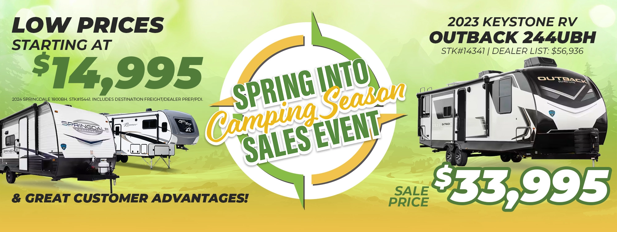 Spring Into Camping Season Sales Event