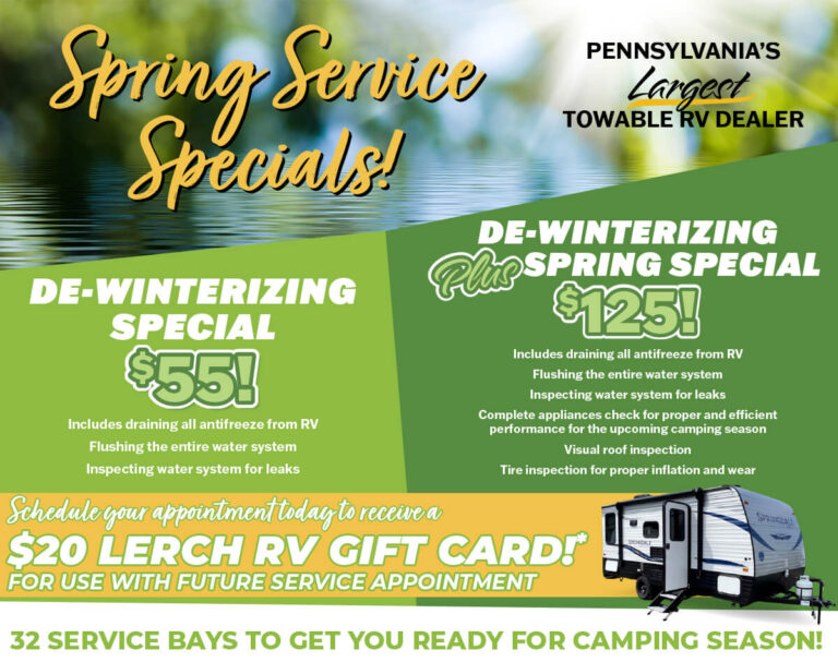 Lerch RV's Spring RV Service Special-Dewinterize your RV